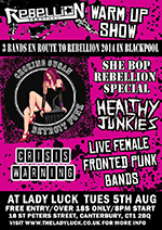 Healthy Junkies - The Lady Luck, Canterbury 5.8.14